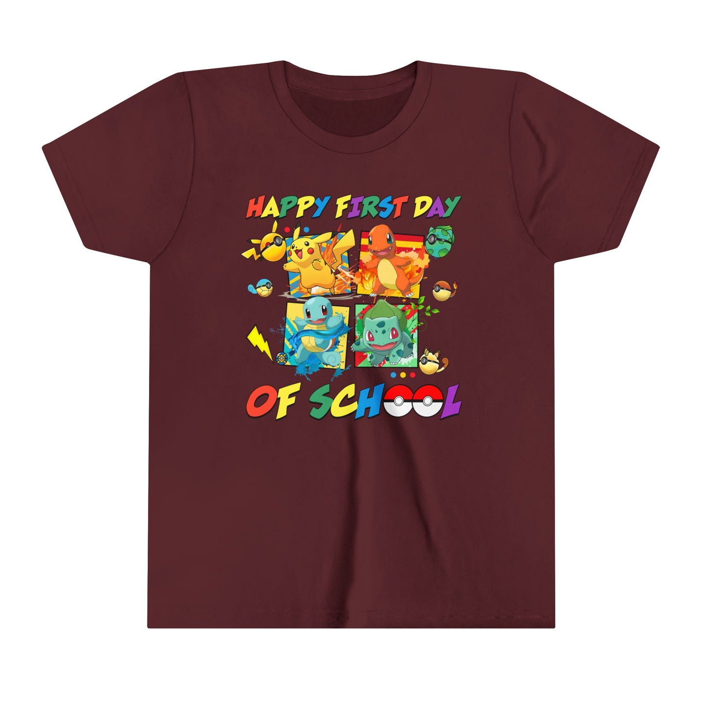 Happy First Day of School Youth Short Sleeve Tee