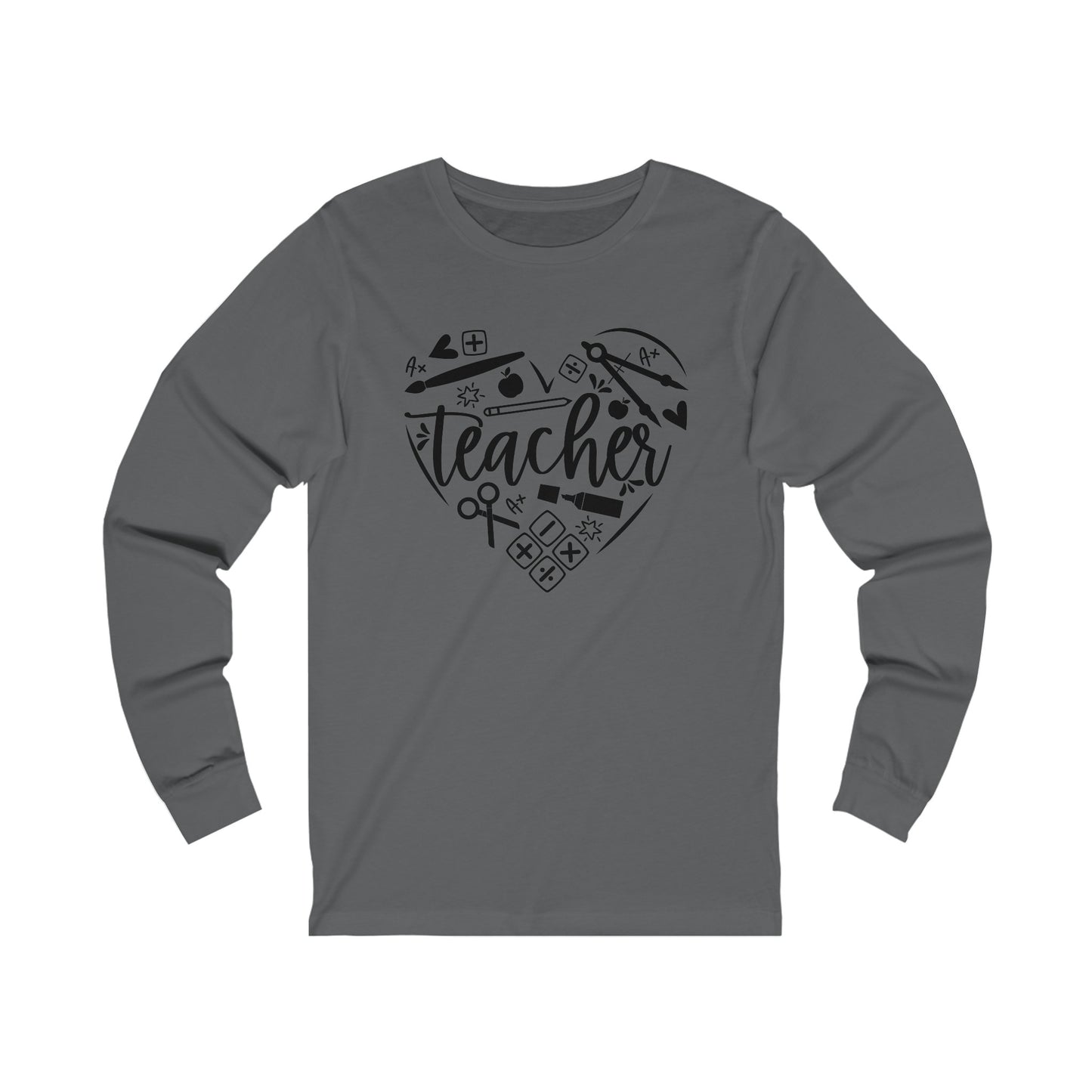 Teacher heart Long sleeve Tshirt