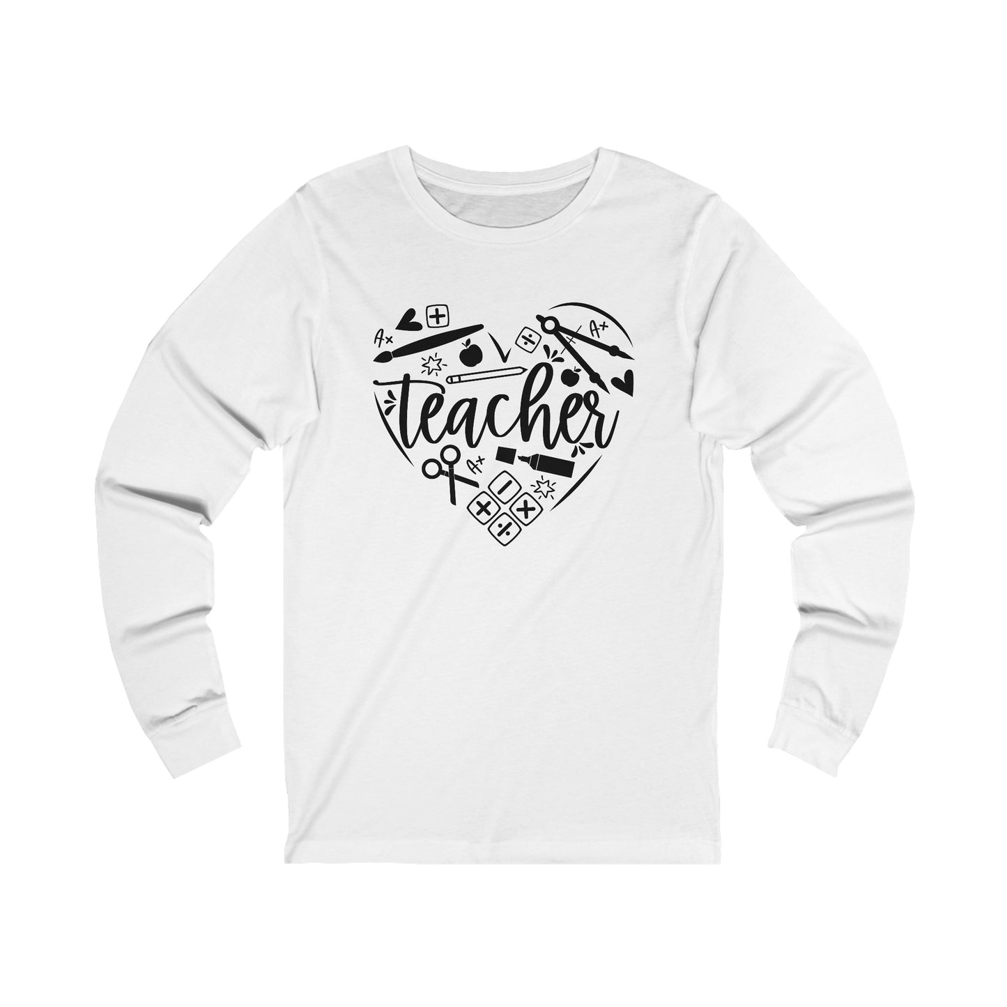 Teacher heart Long sleeve Tshirt