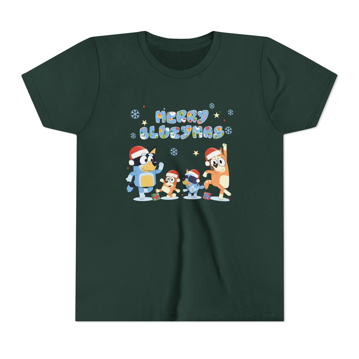 Merry Blue-y-mas Youth Short Sleeve Tee