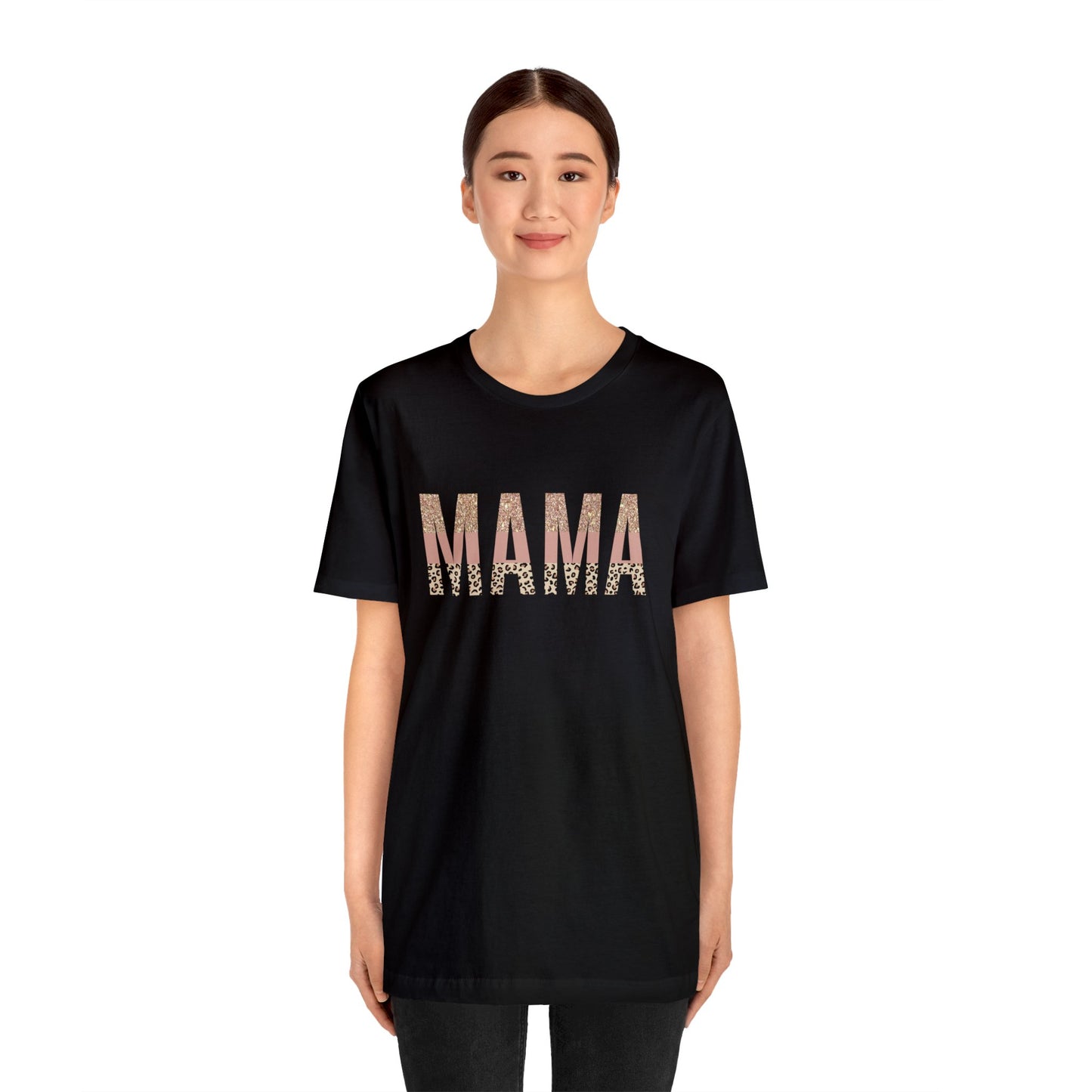 MAMA Leopard print short sleeve tshirt