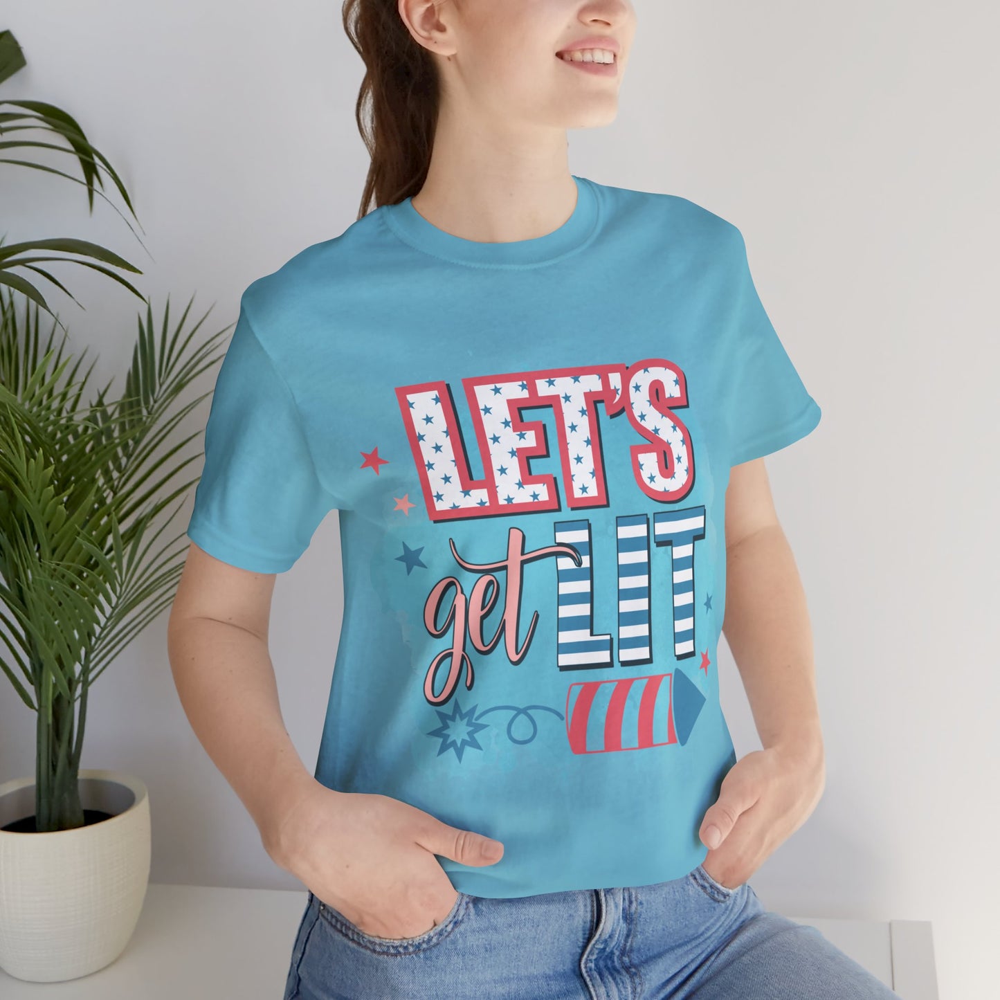 Lets Get Lit Jersey Short Sleeve Tee