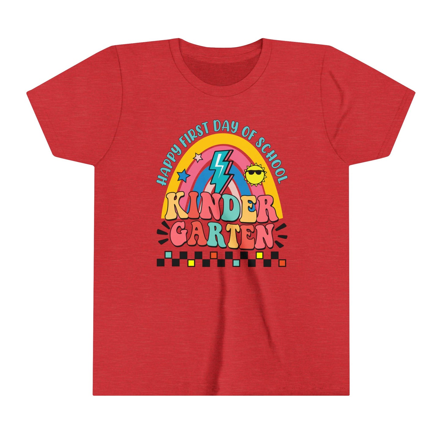 Happy First Day of School - Kindergarten Youth Short Sleeve Tee