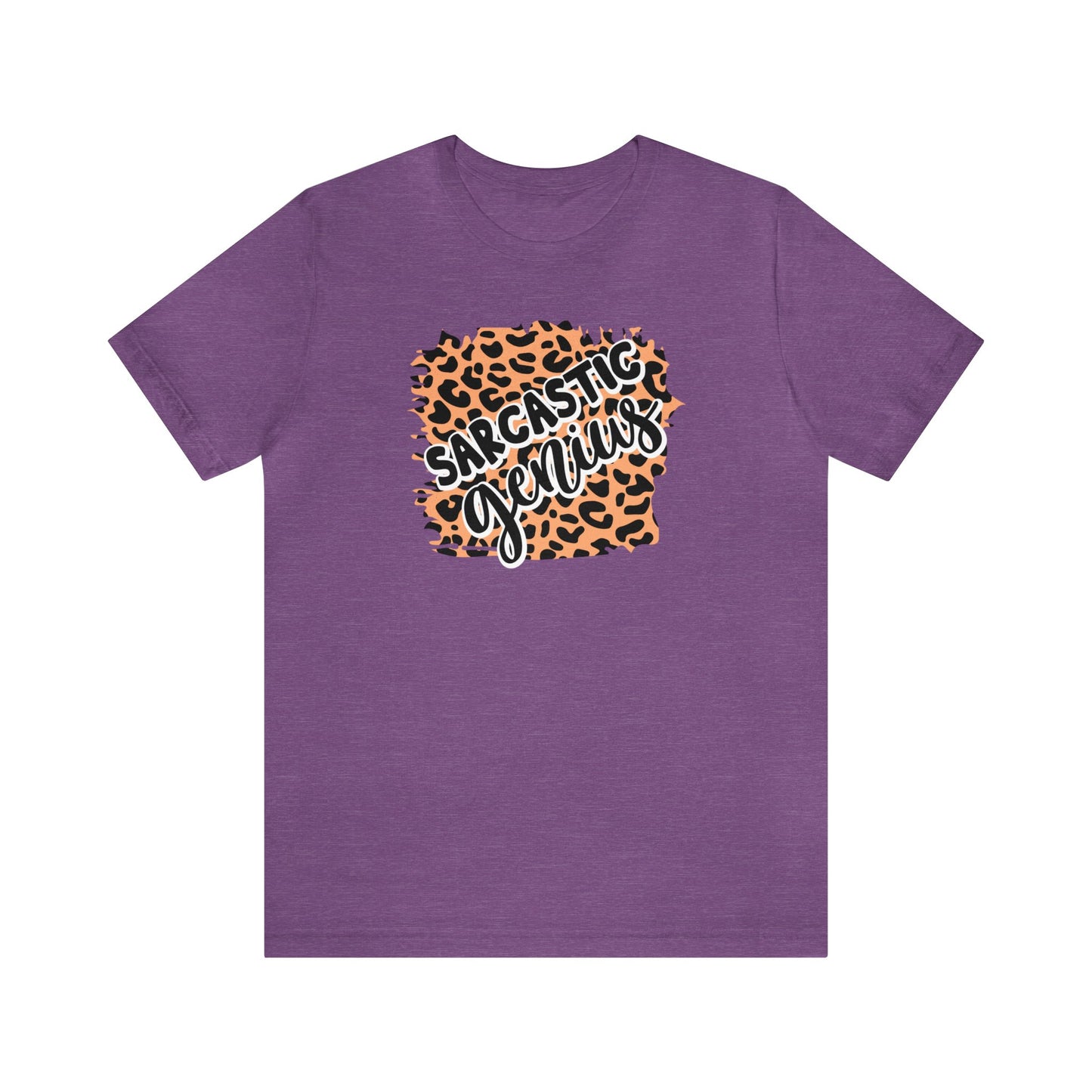Sarcastic Genius leopard print short sleeve Tshirt