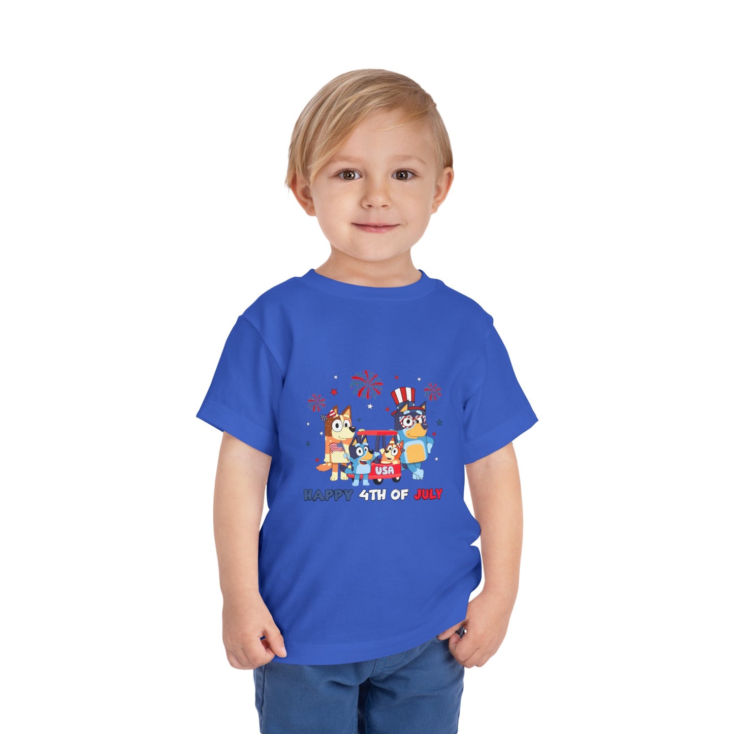 Happy 4th of July Toddler Short Sleeve Tee