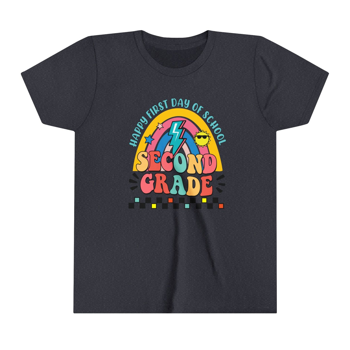 Happy First Day of School - 2nd Grade Youth Short Sleeve Tee