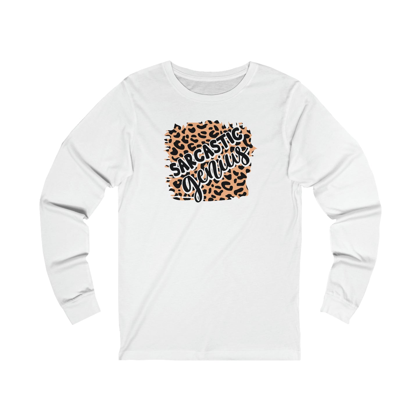 Sarcastic Genius leopard print long sleeve Tshirt
