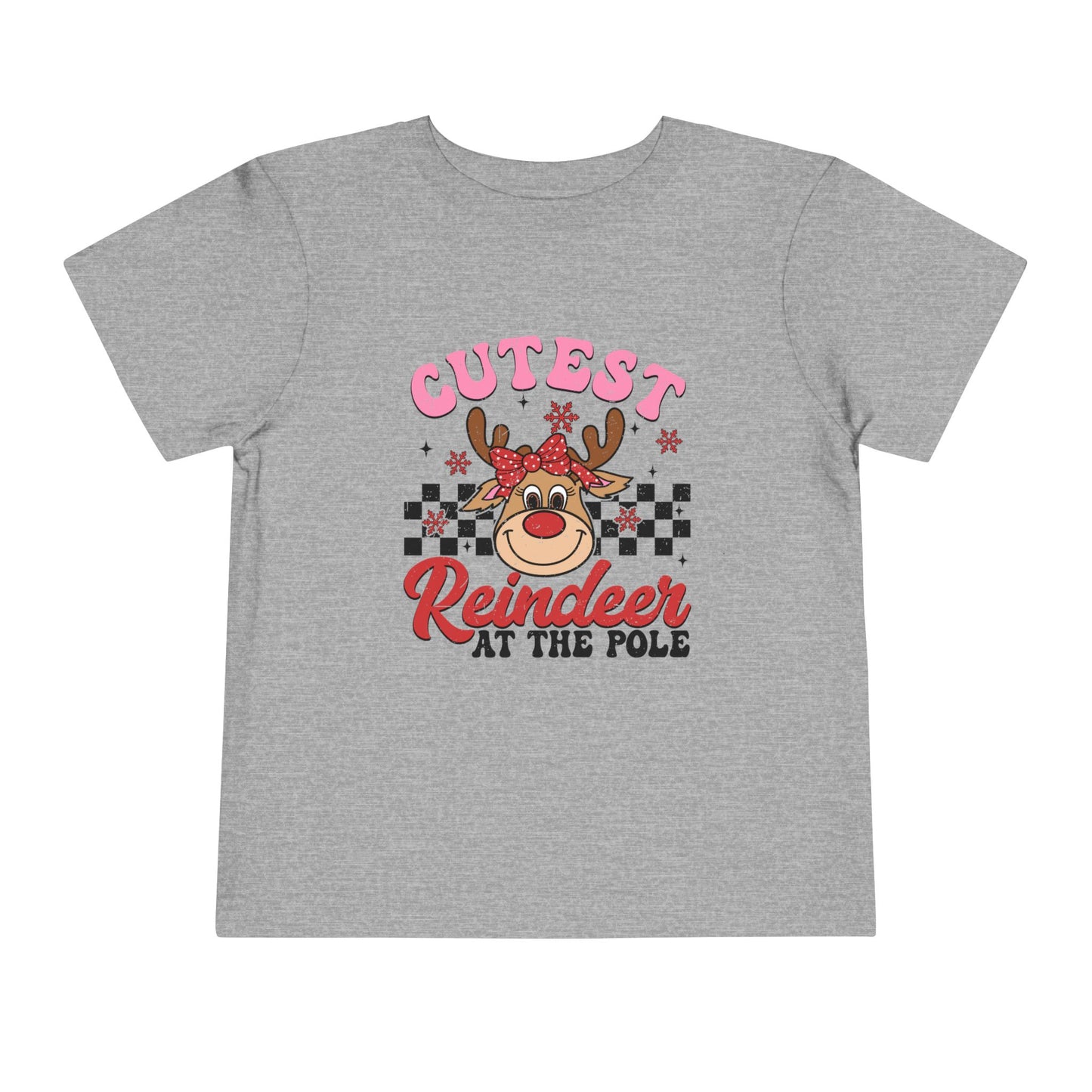 Coolest Reindeer at the Pole Toddler Short Sleeve Tee