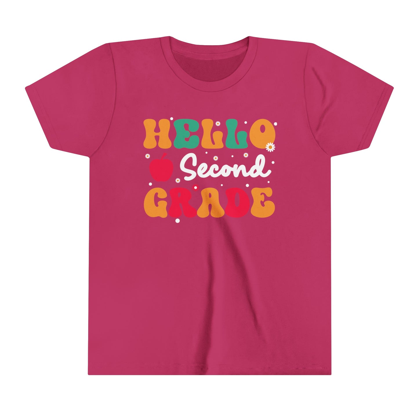 Hello Second Grade Youth Short Sleeve Tee