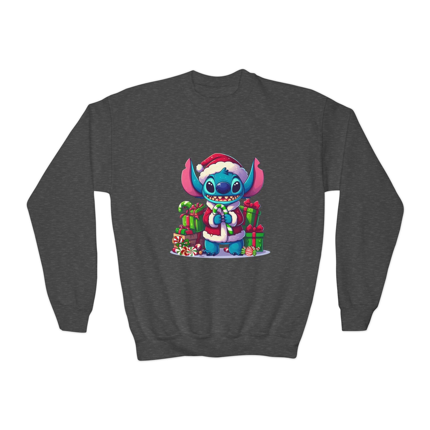 Christmas-Stitch Youth Crewneck Sweatshirt