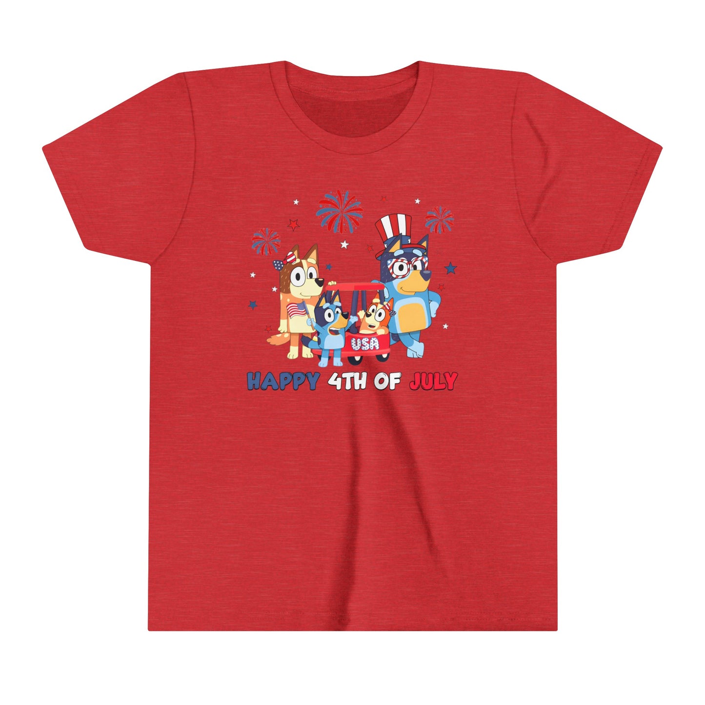 Happy 4th of July Youth Short Sleeve Tee