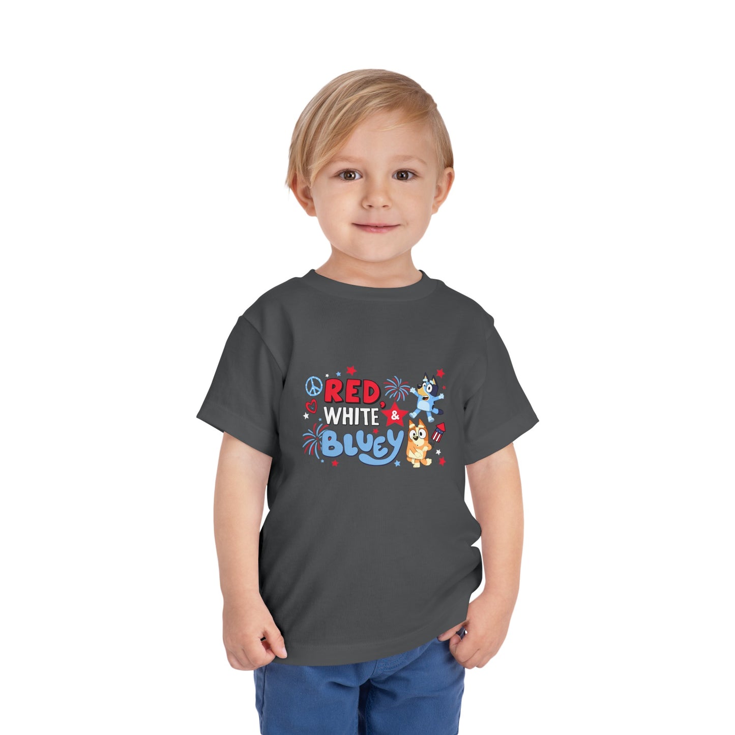 Red, White & Bluey Toddler Short Sleeve Tee