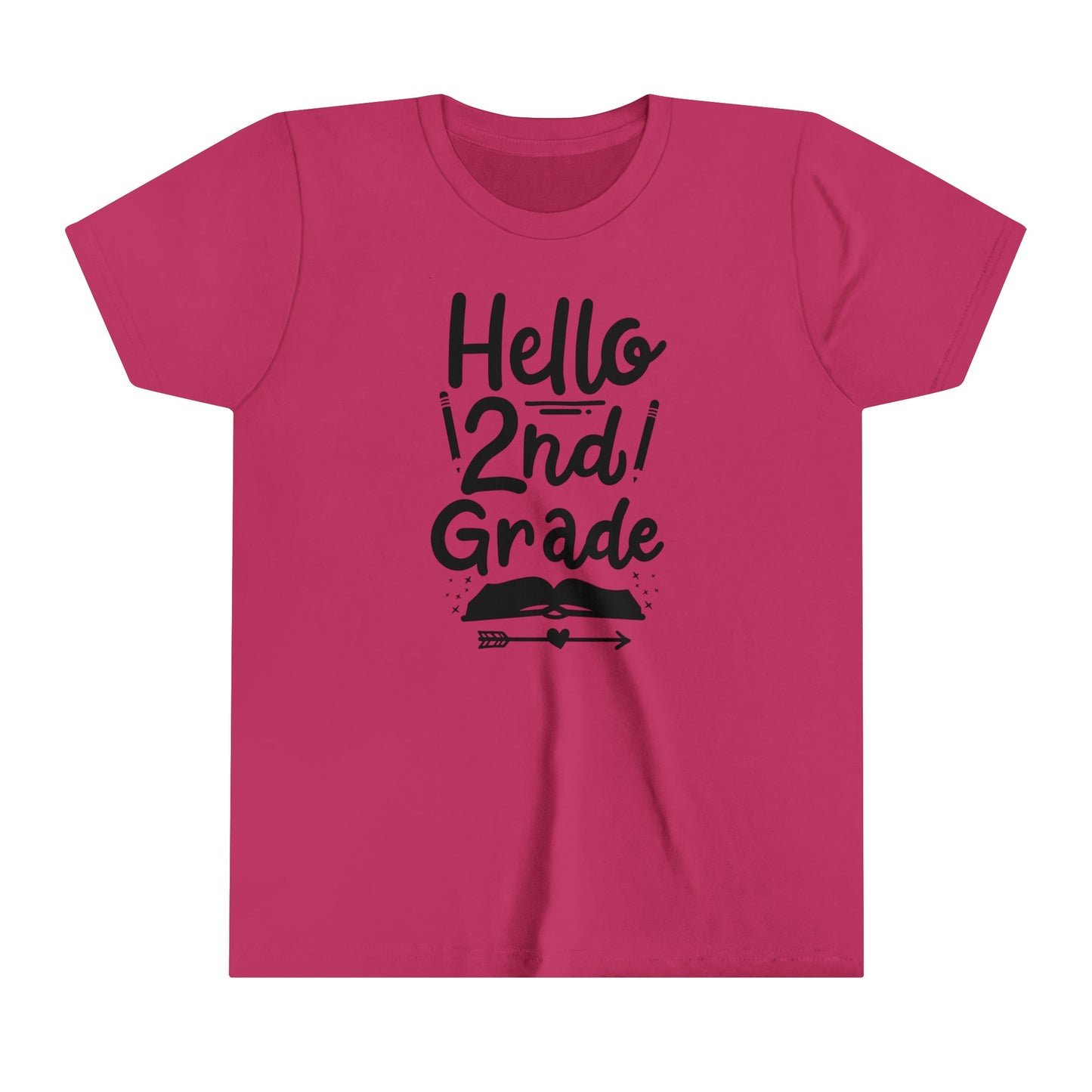 Hello 2nd Grade Youth Short Sleeve Tee