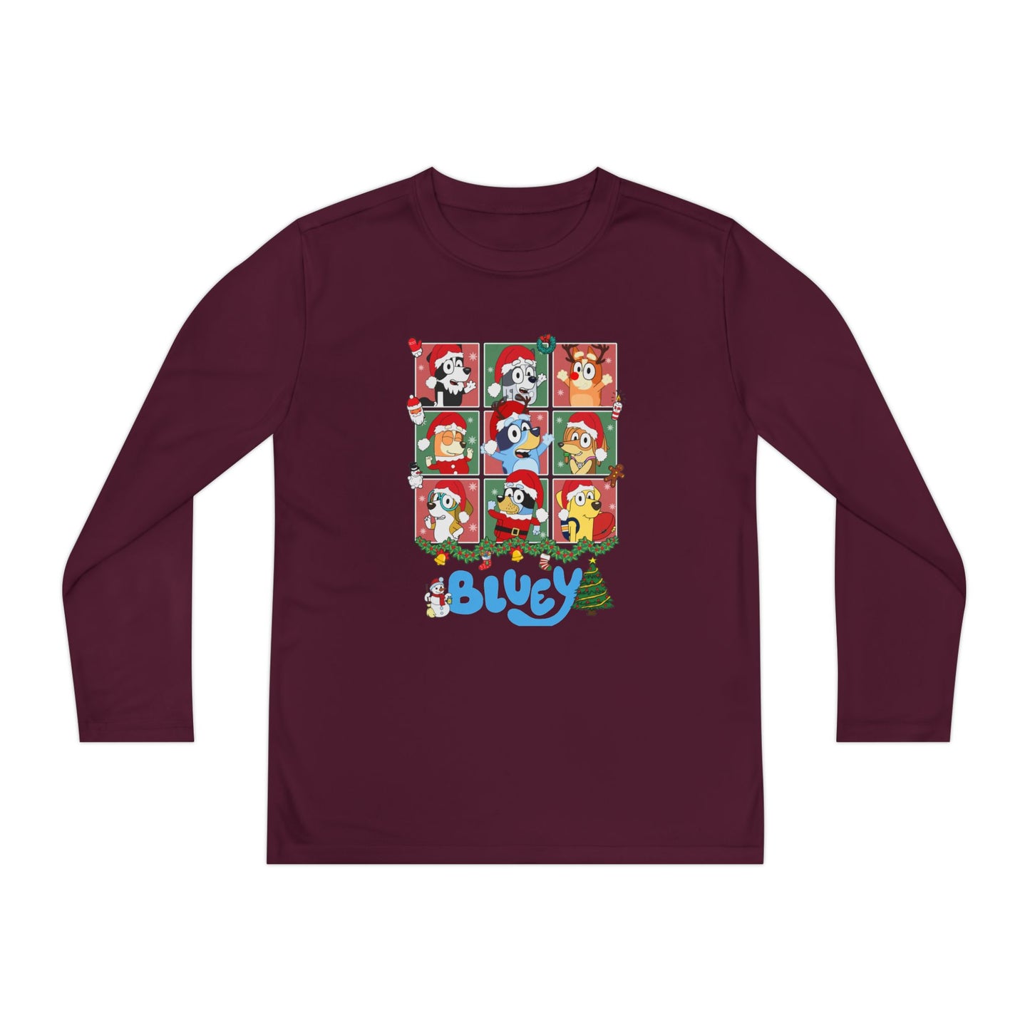 Christmas Polaroids Youth Long Sleeve Competitor Tee