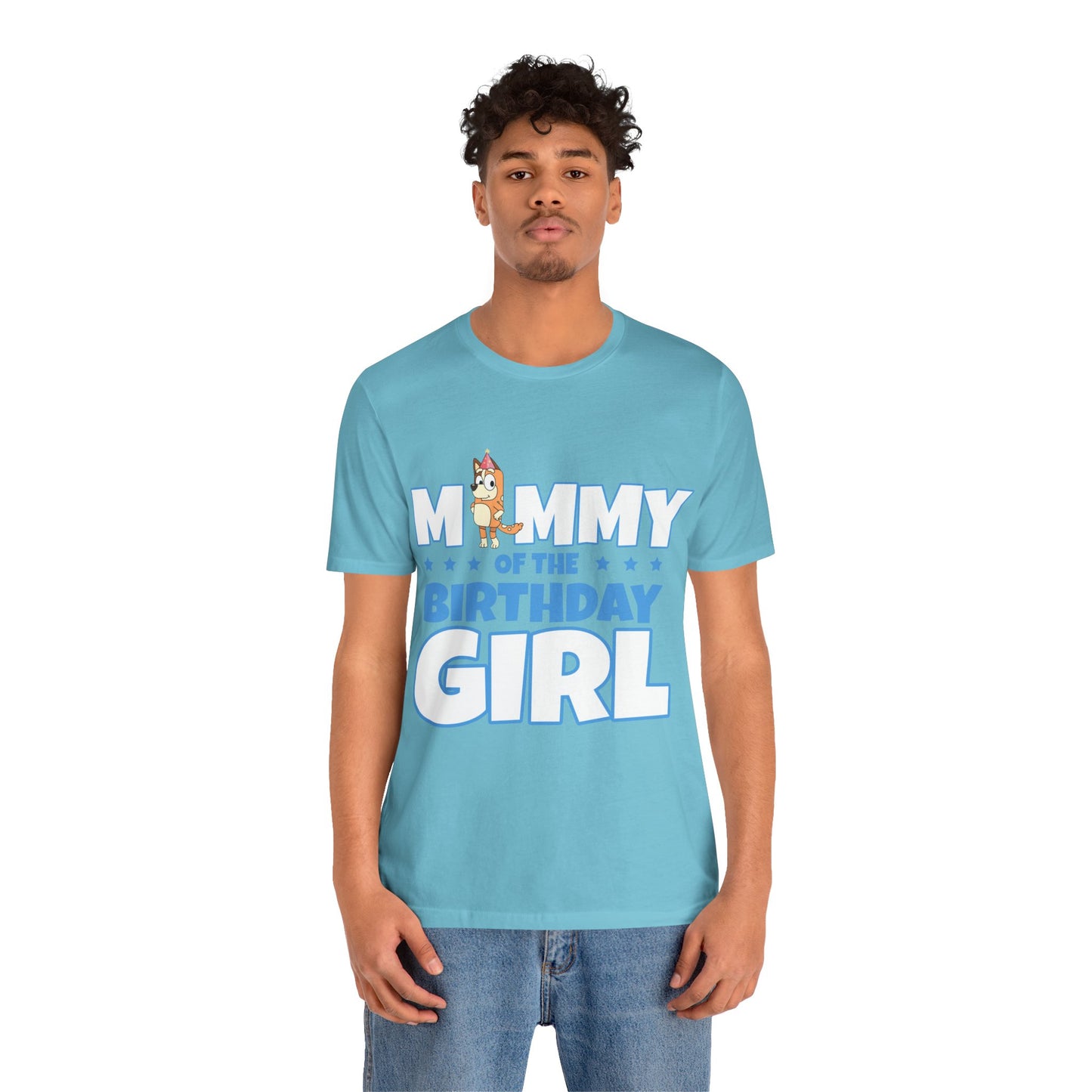 Mommy of the Birthday Girl Chilli Heeler short sleeve T-shirt