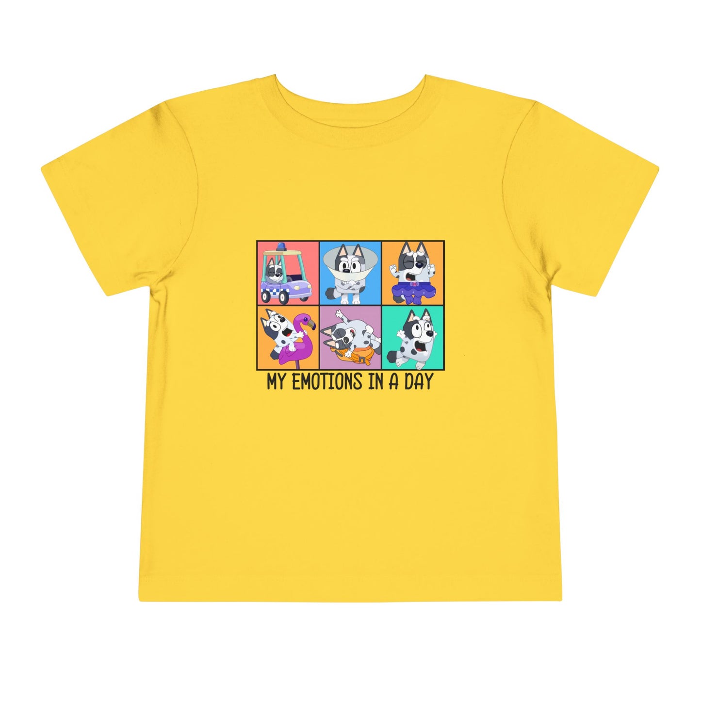 My emotions in a day Toddler Short Sleeve Tee