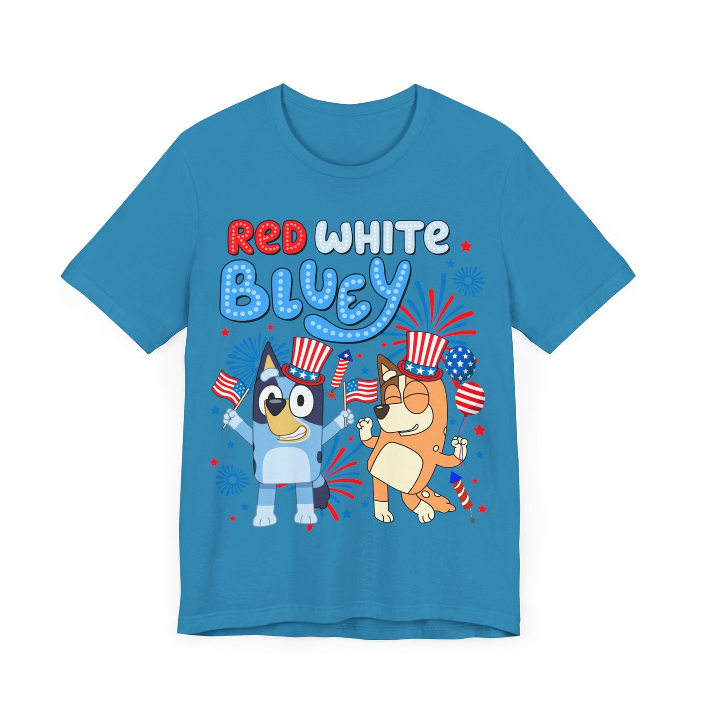 Red, White & Bluey Jersey Short Sleeve Tee