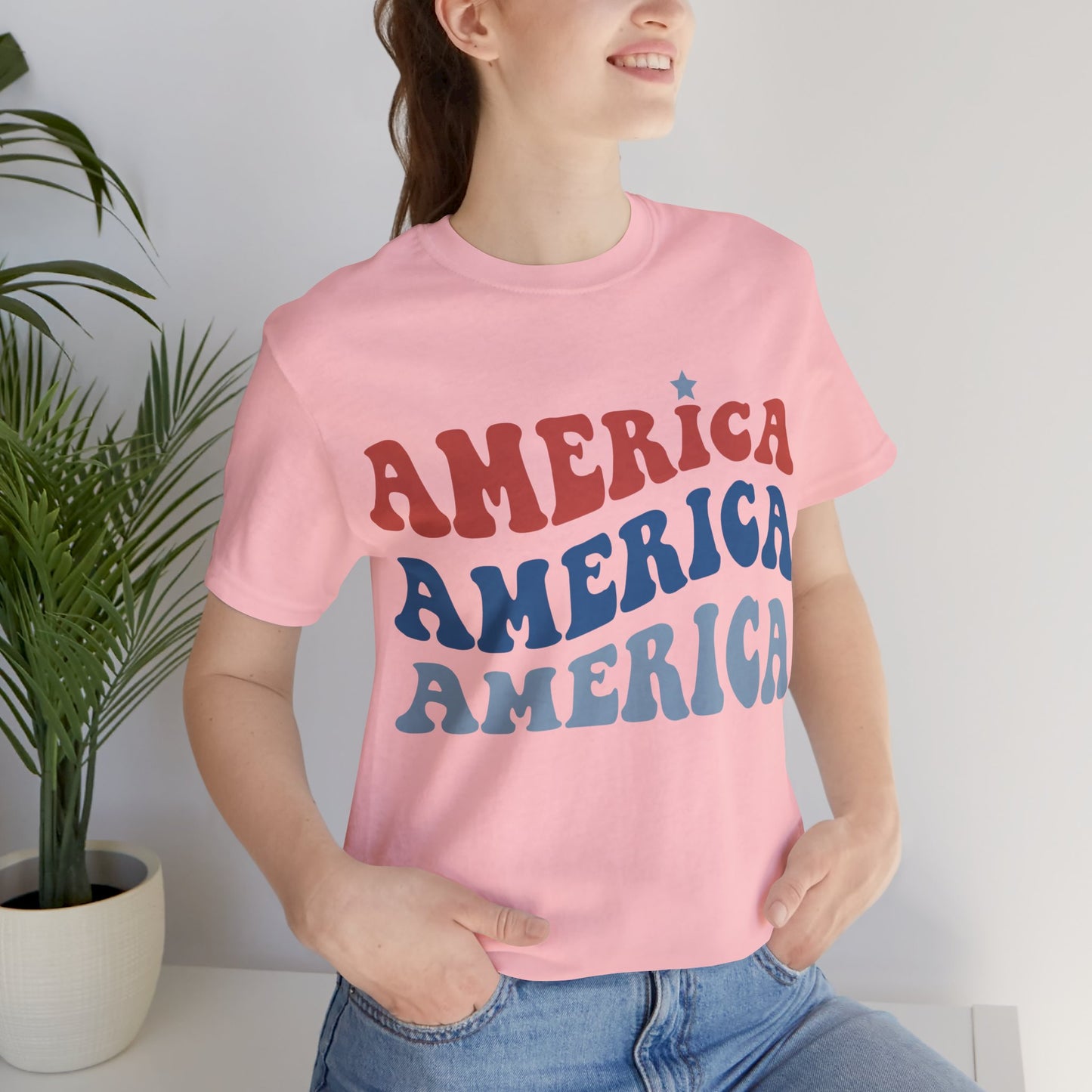 AMERICA Jersey Short Sleeve Tee
