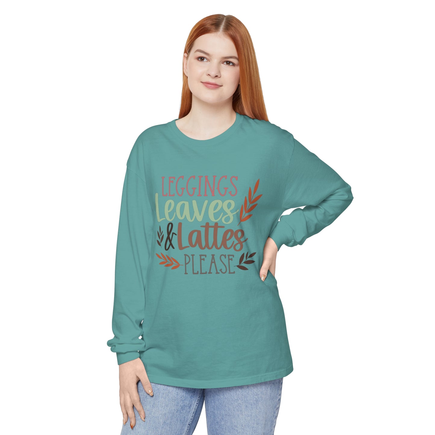 Leggings, Leaves & Lattes Please Long Sleeve T-Shirt