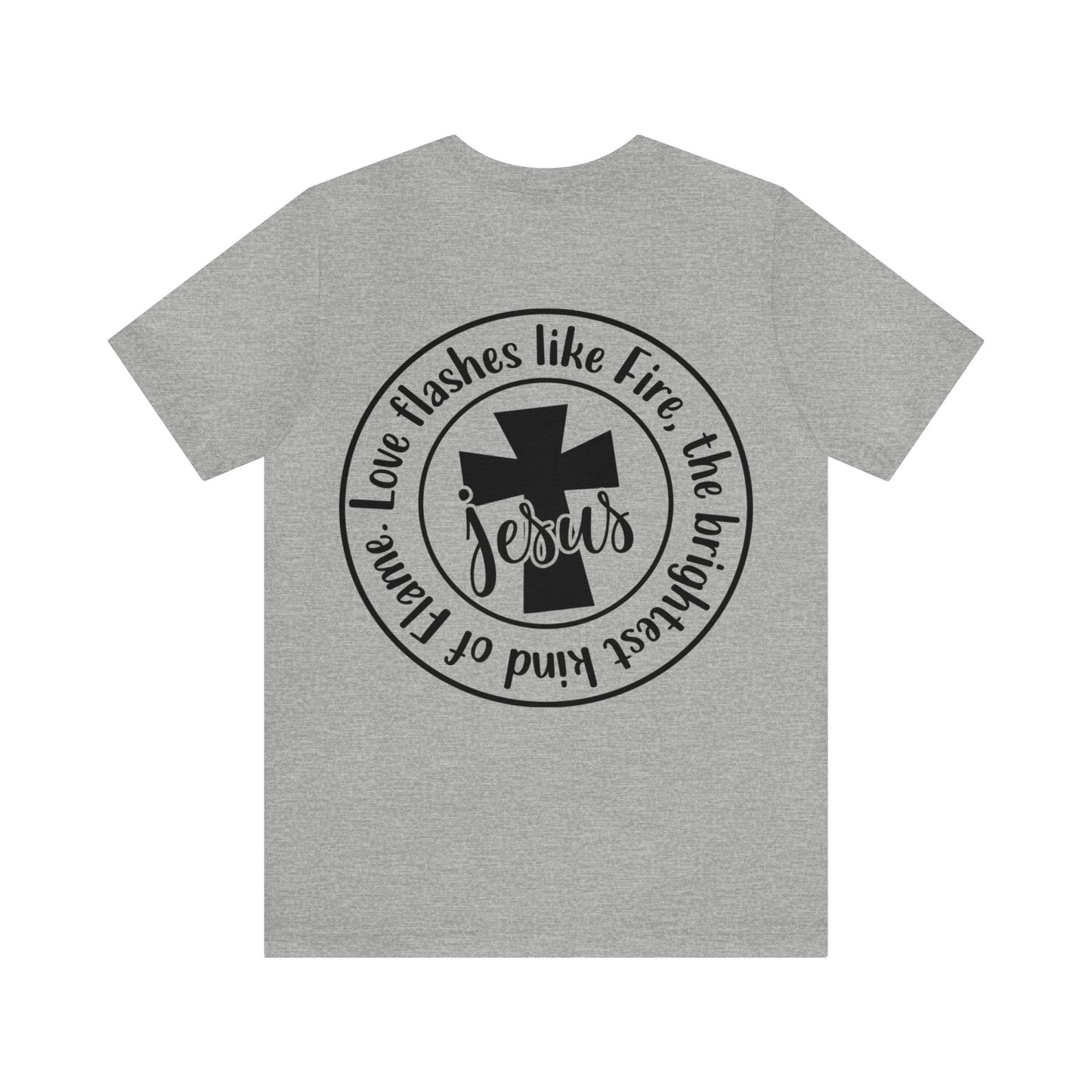 Loved (front) circle/cross (back) Short Sleeve Tshirt