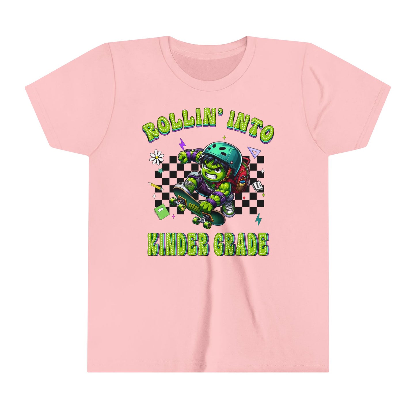 HULK - Rollin' Into Kinder Grade Youth Short Sleeve Tee