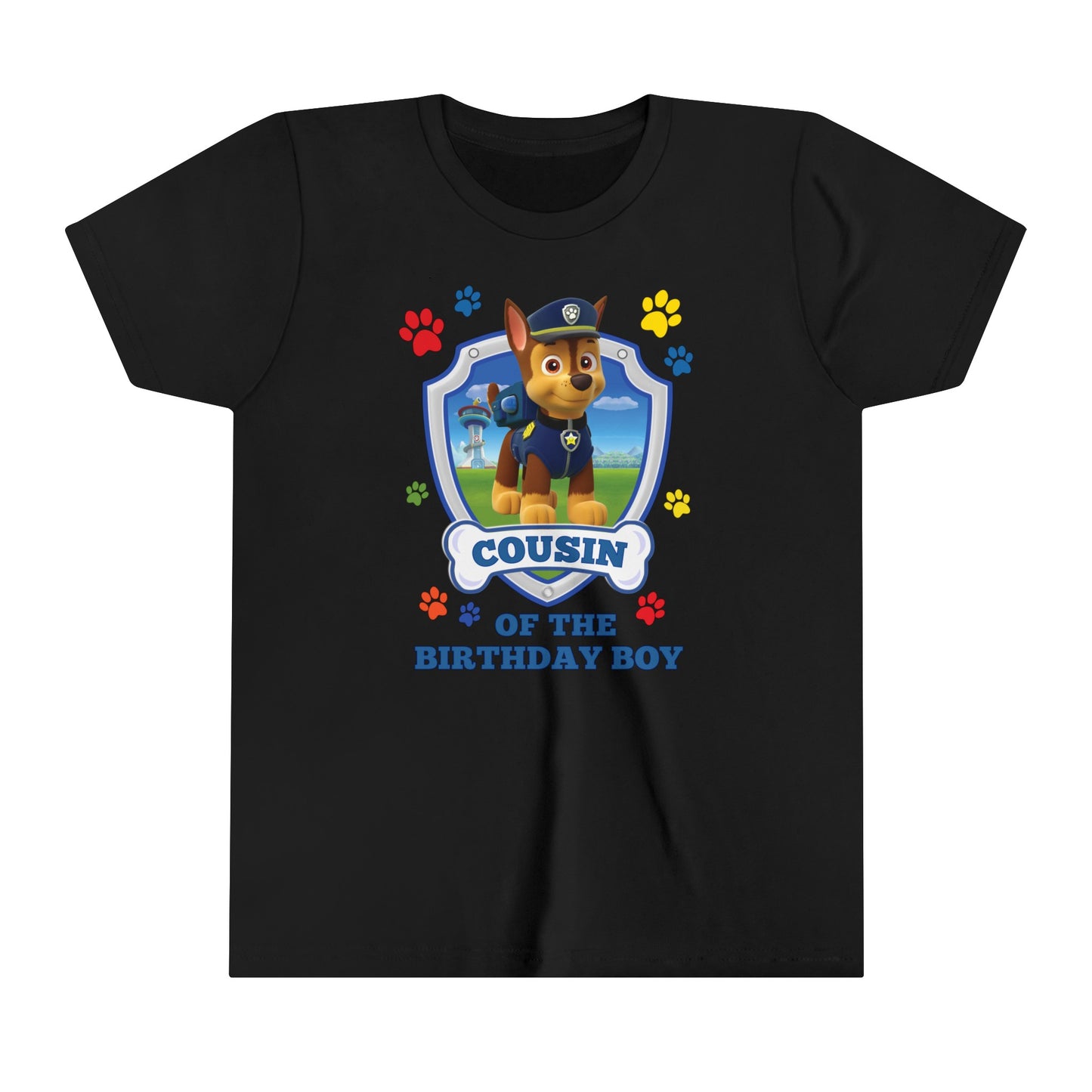 Cousin of the Birthday Boy Youth Short Sleeve Tee