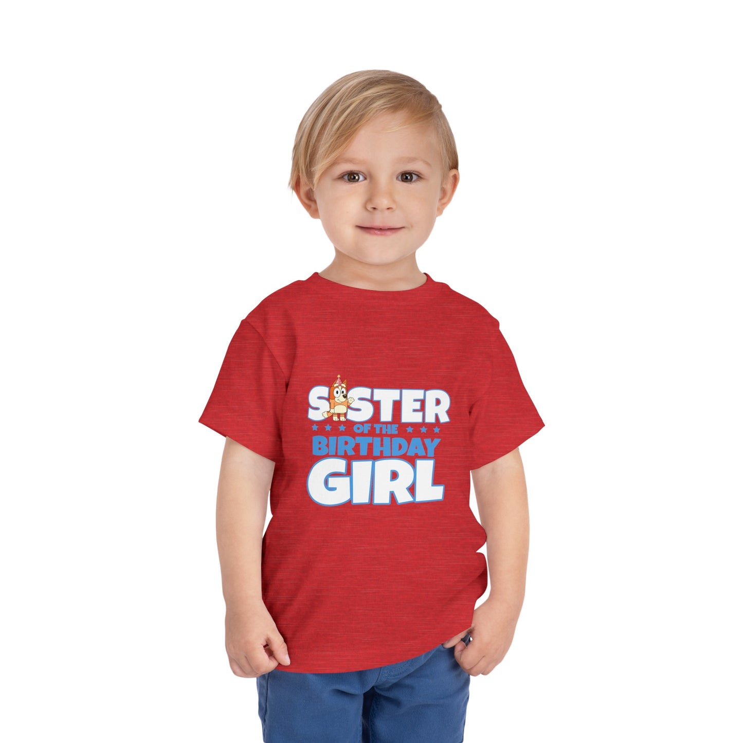 Sister of the Birthday Girl Toddler Short Sleeve Tee