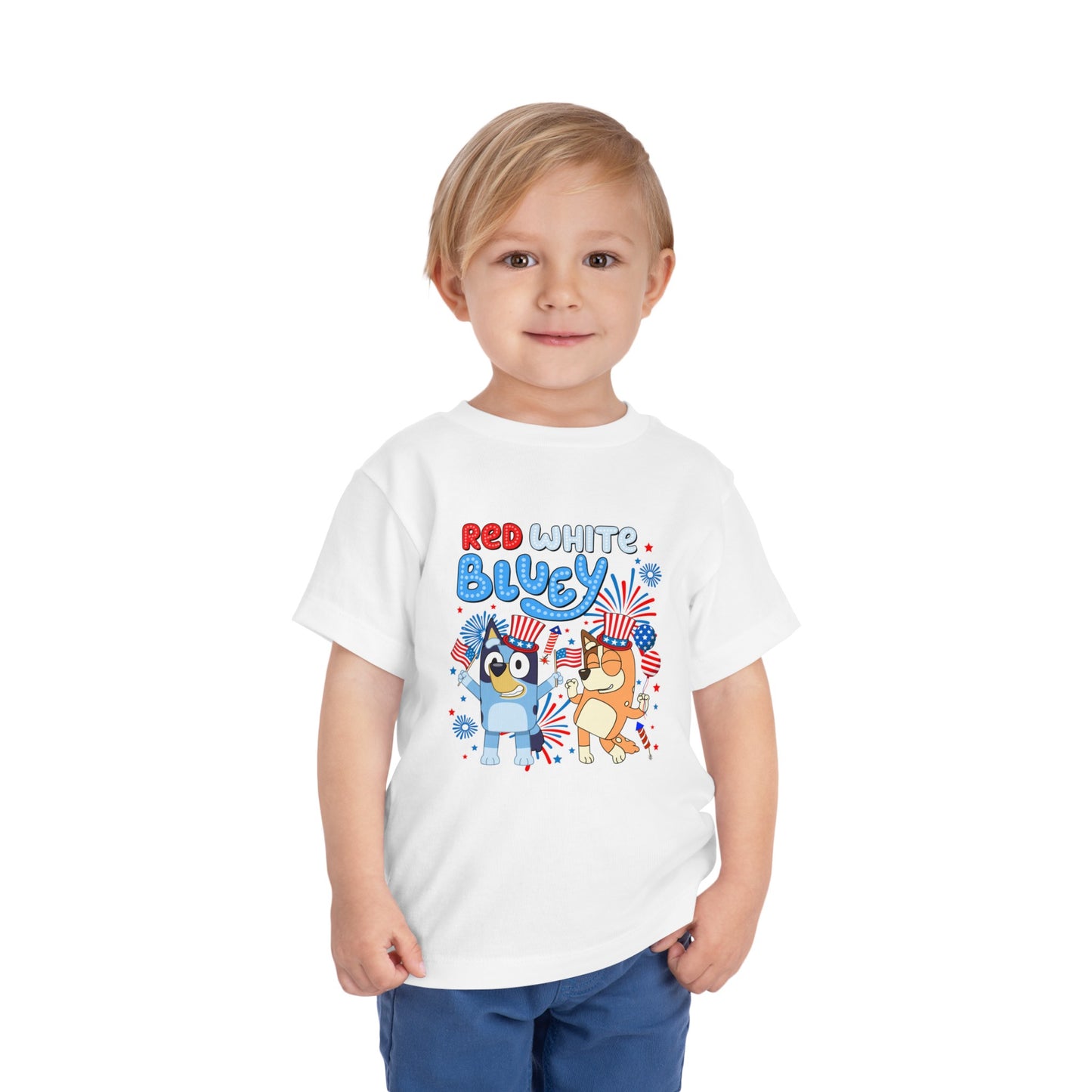 Red, White & Bluey Toddler Short Sleeve Tee