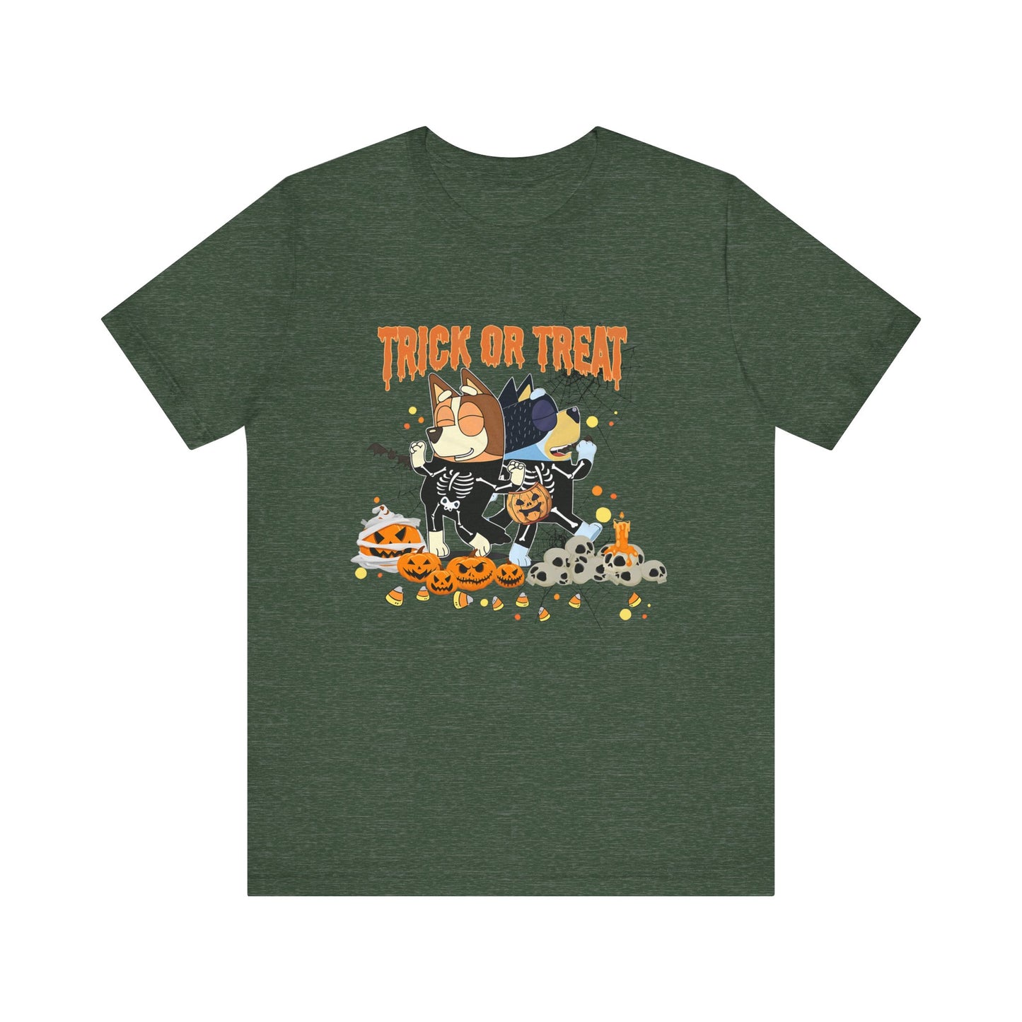 Trick or Treat with Chili and Bandit Jersey Short Sleeve Tee