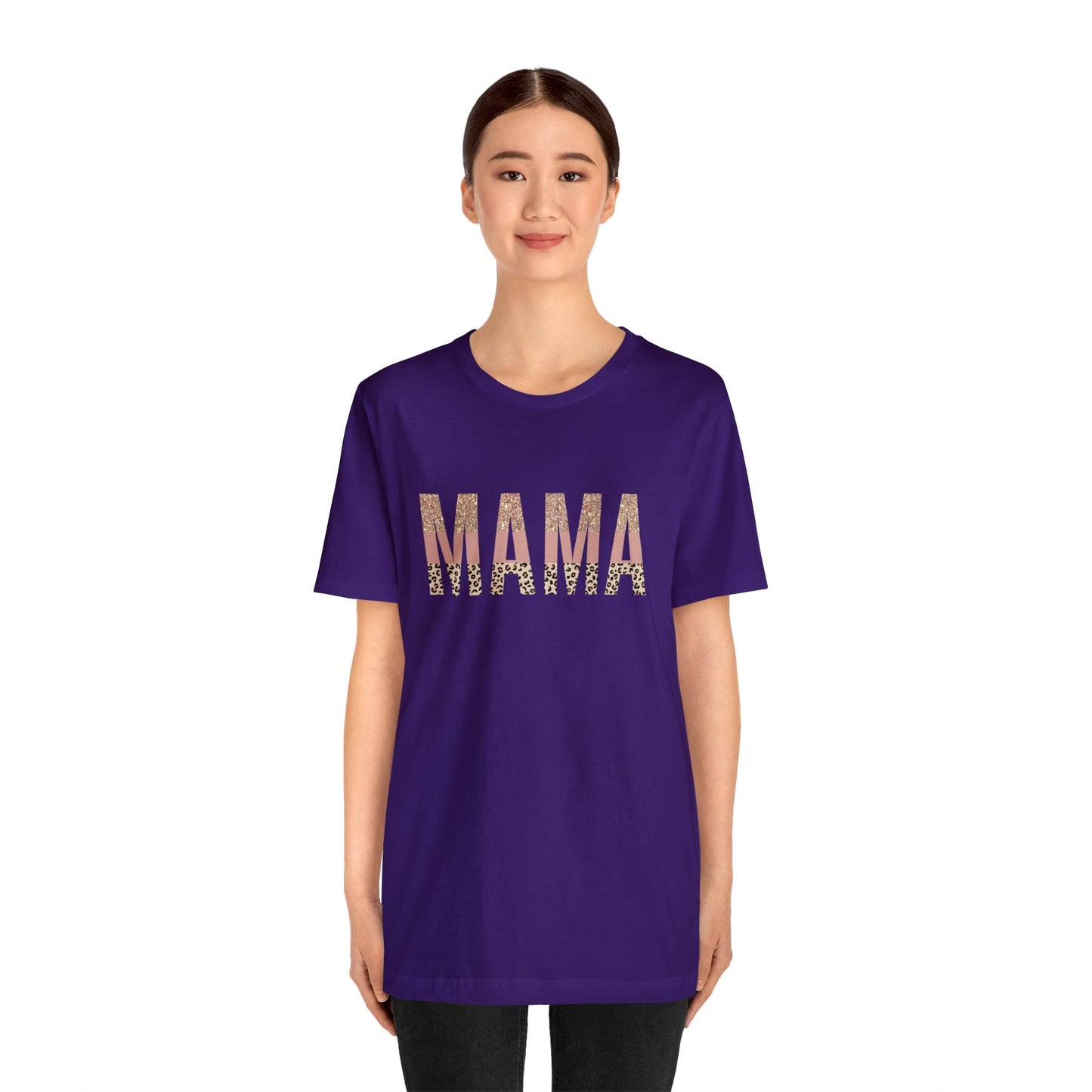 MAMA Leopard print short sleeve tshirt