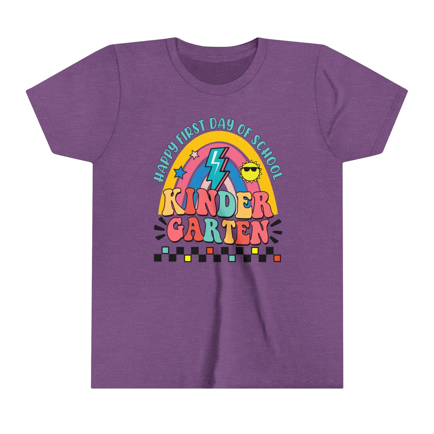 Happy First Day of School - Kindergarten Youth Short Sleeve Tee