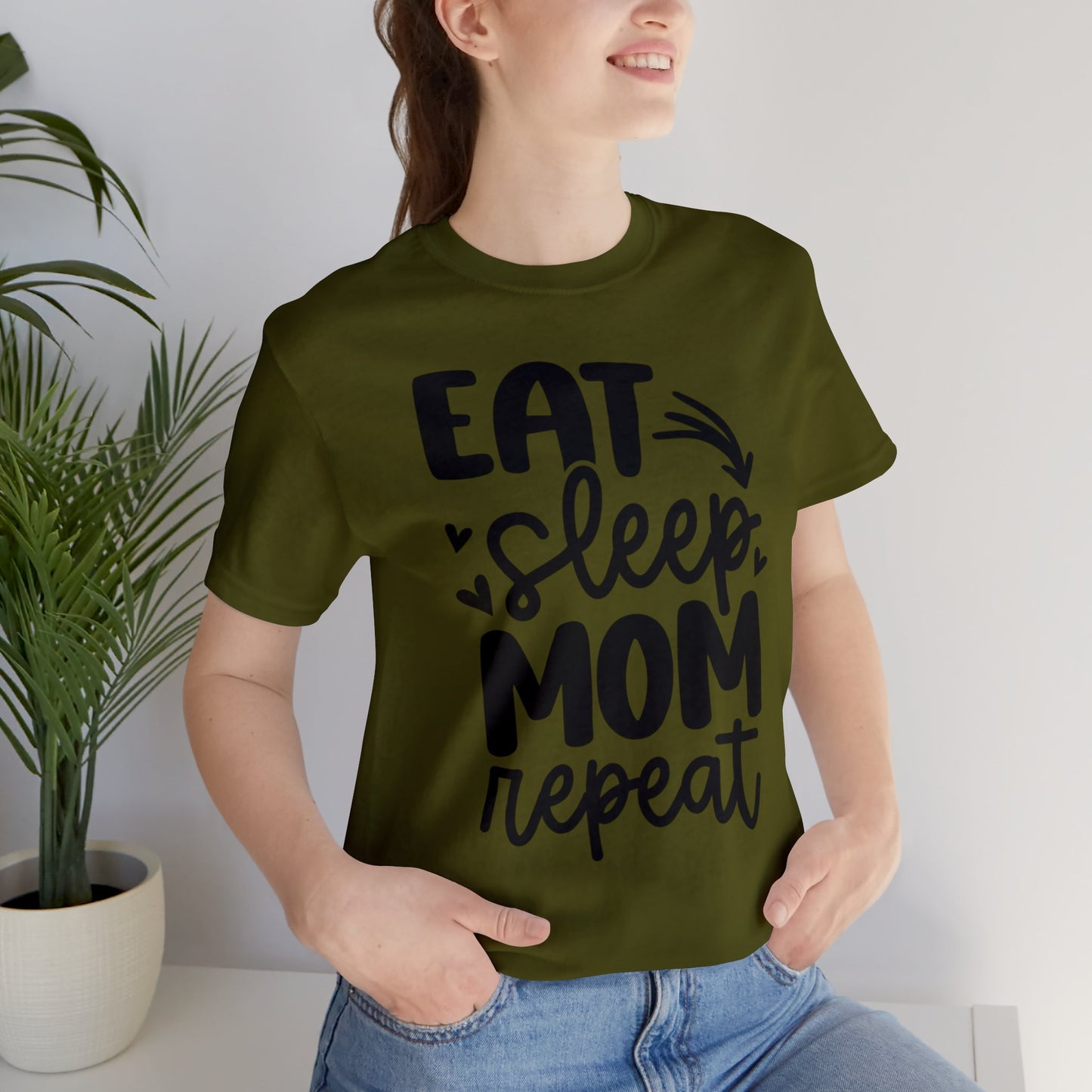 Eat, Sleep, Mom, Repeat short sleeve tshirt