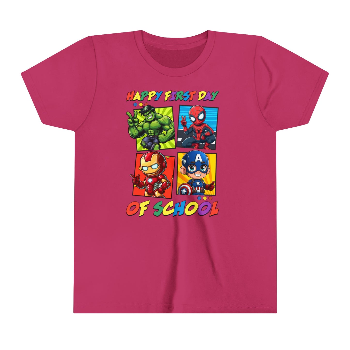 Happy First Day of School Youth Short Sleeve Tee