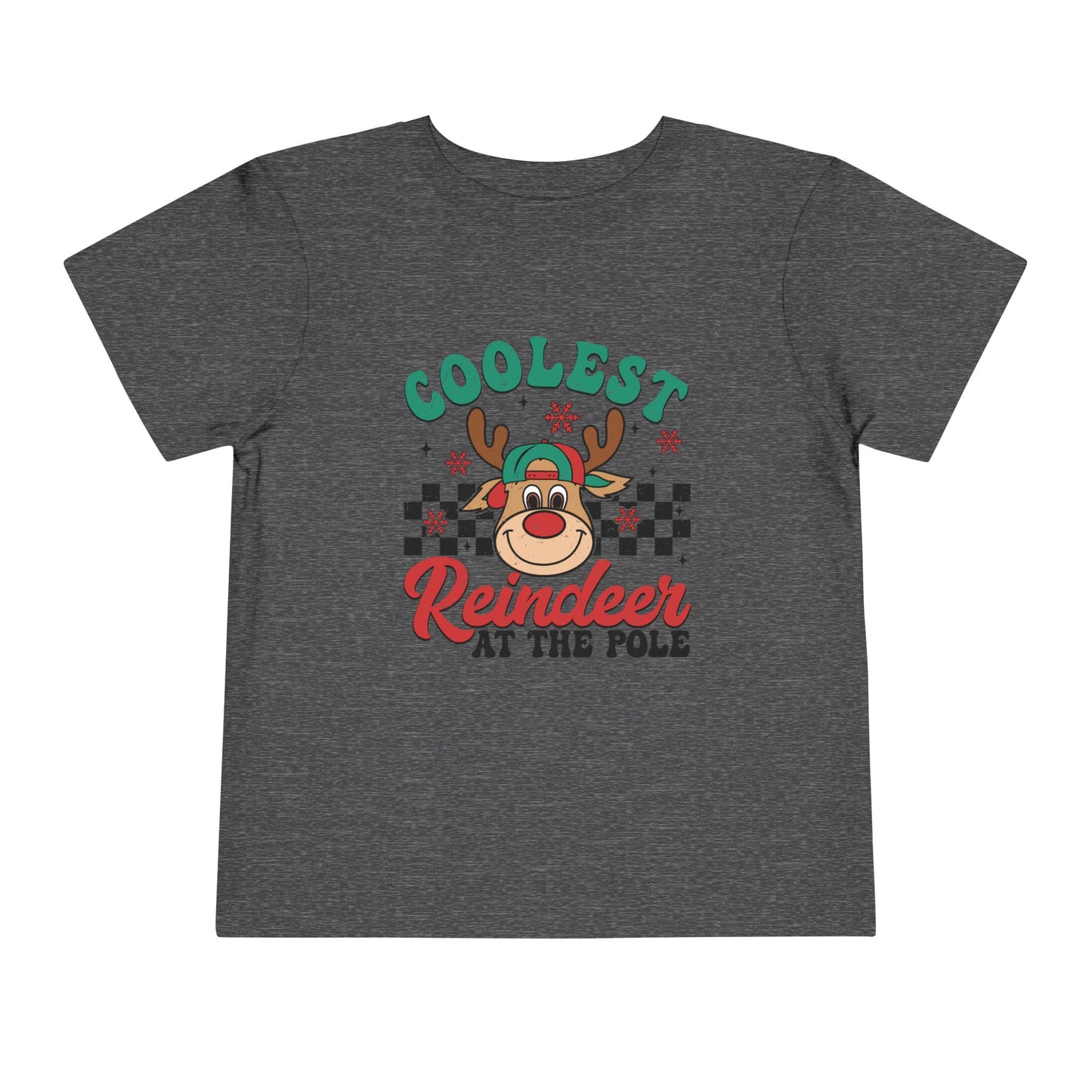 Coolest Reindeer at the Pole Toddler Short Sleeve Tee