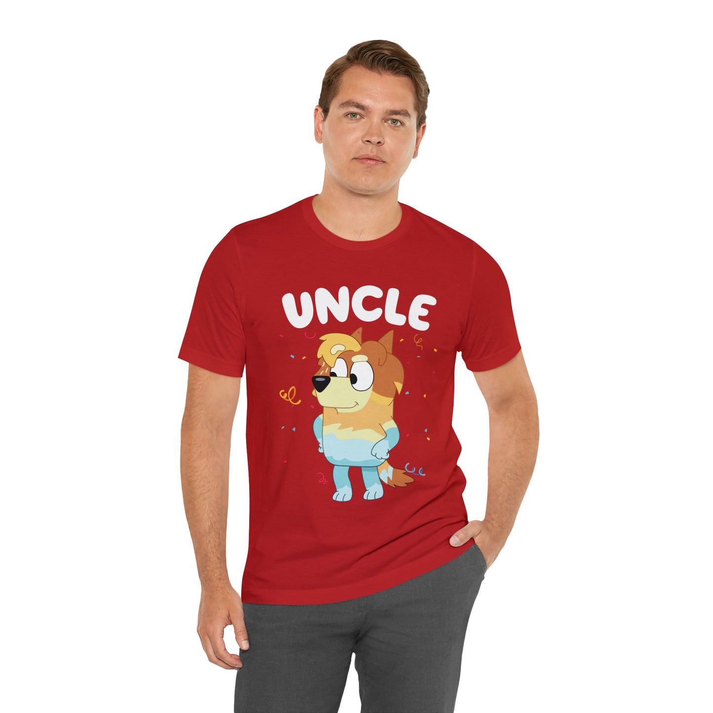 Uncle Bluey Birthday Short sleeve Tshirt