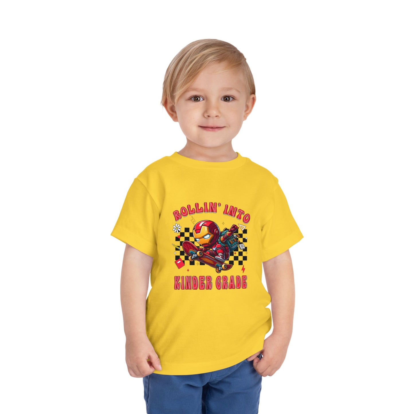 IRON MAN - Rollin' Into Kinder Grade Toddler Short Sleeve Tee