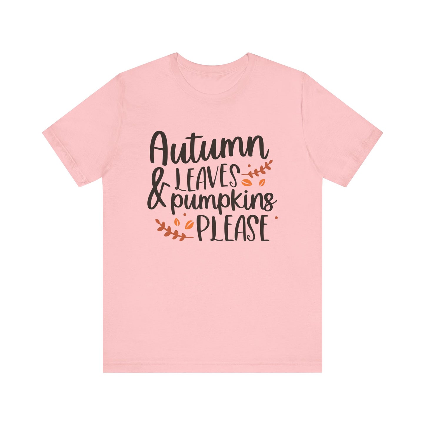 Autumn Leaves & Pumpkins Please Jersey Short Sleeve Tee
