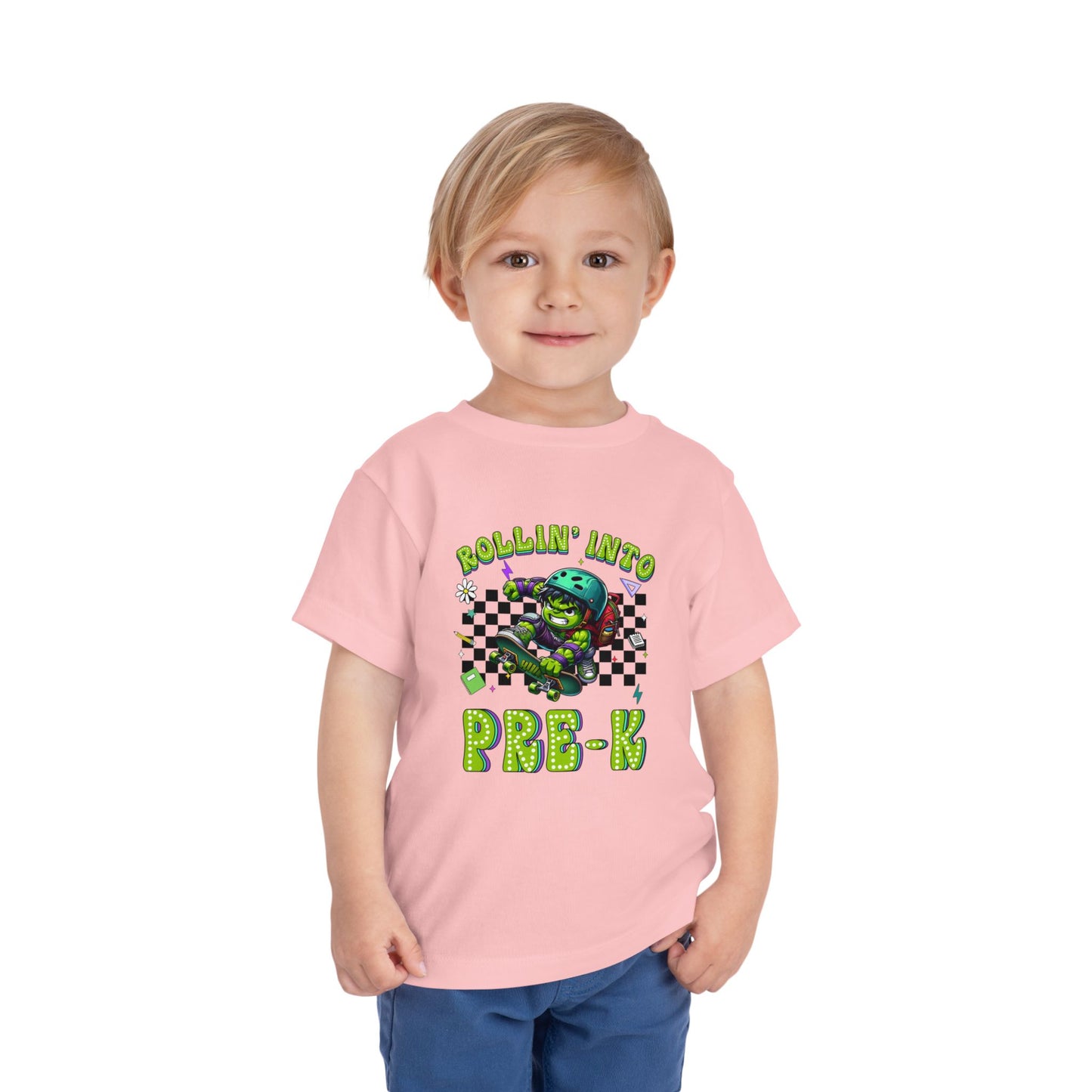 HULK - Rollin' Into Pre_K Toddler Short Sleeve Tee