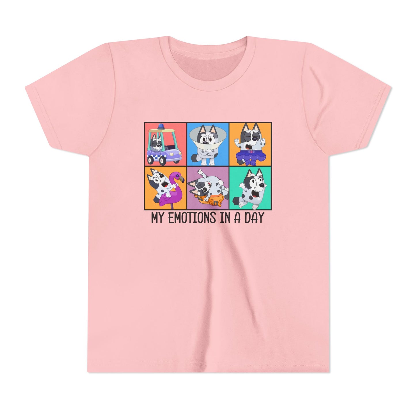My emotions in a day Youth Short Sleeve Tee