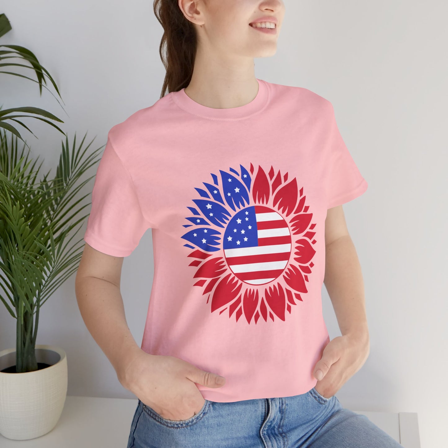 American Sunflower Jersey Short Sleeve Tee
