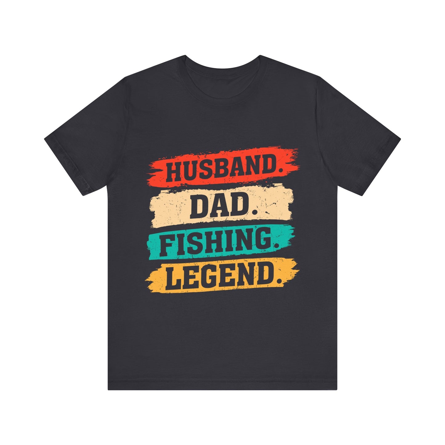 Husband Dad Fishing Legend Jersey Short Sleeve Tee