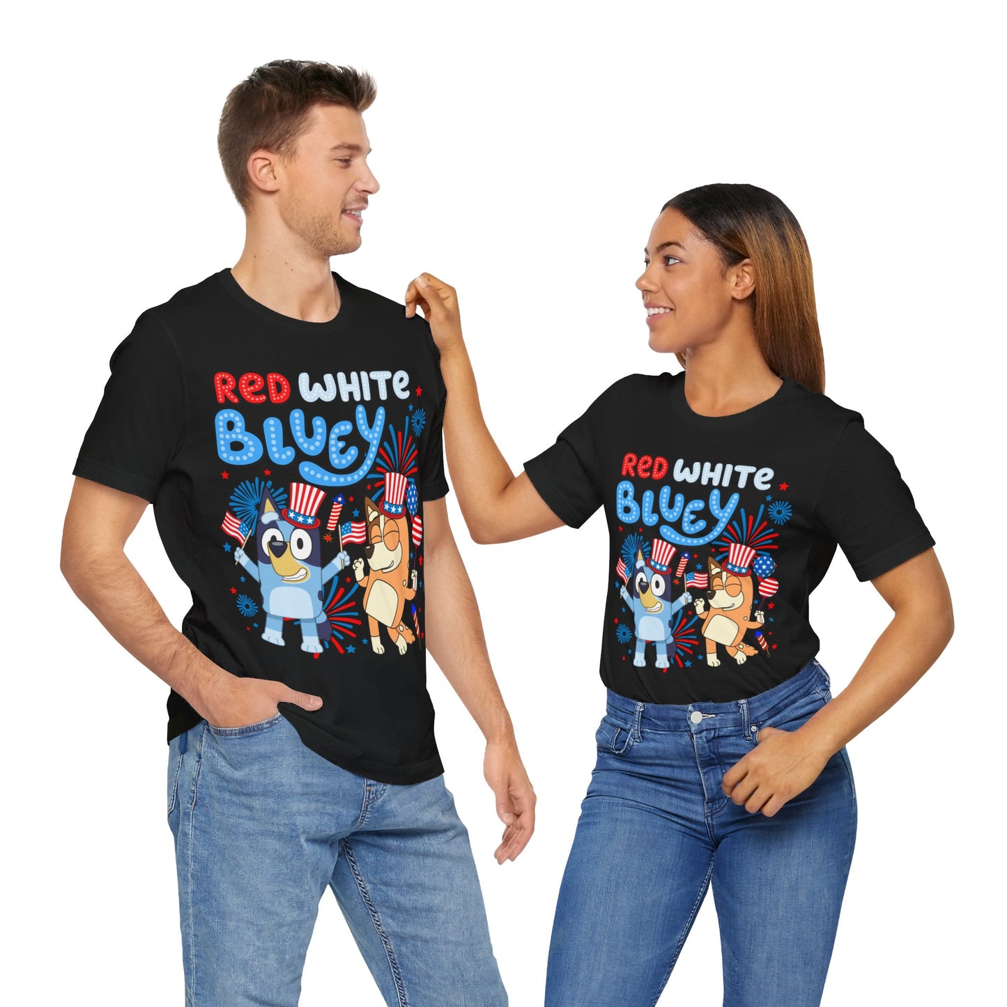 Red, White & Bluey Jersey Short Sleeve Tee