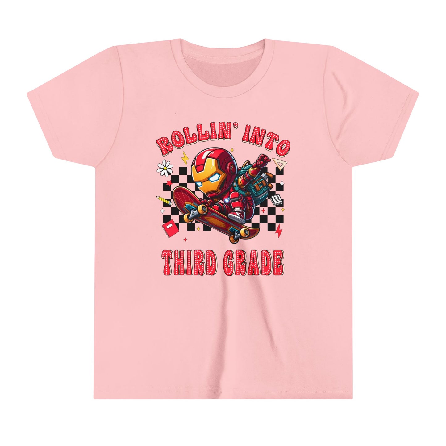 IRON MAN - Rollin' Into 3rd Grade Youth Short Sleeve Tee