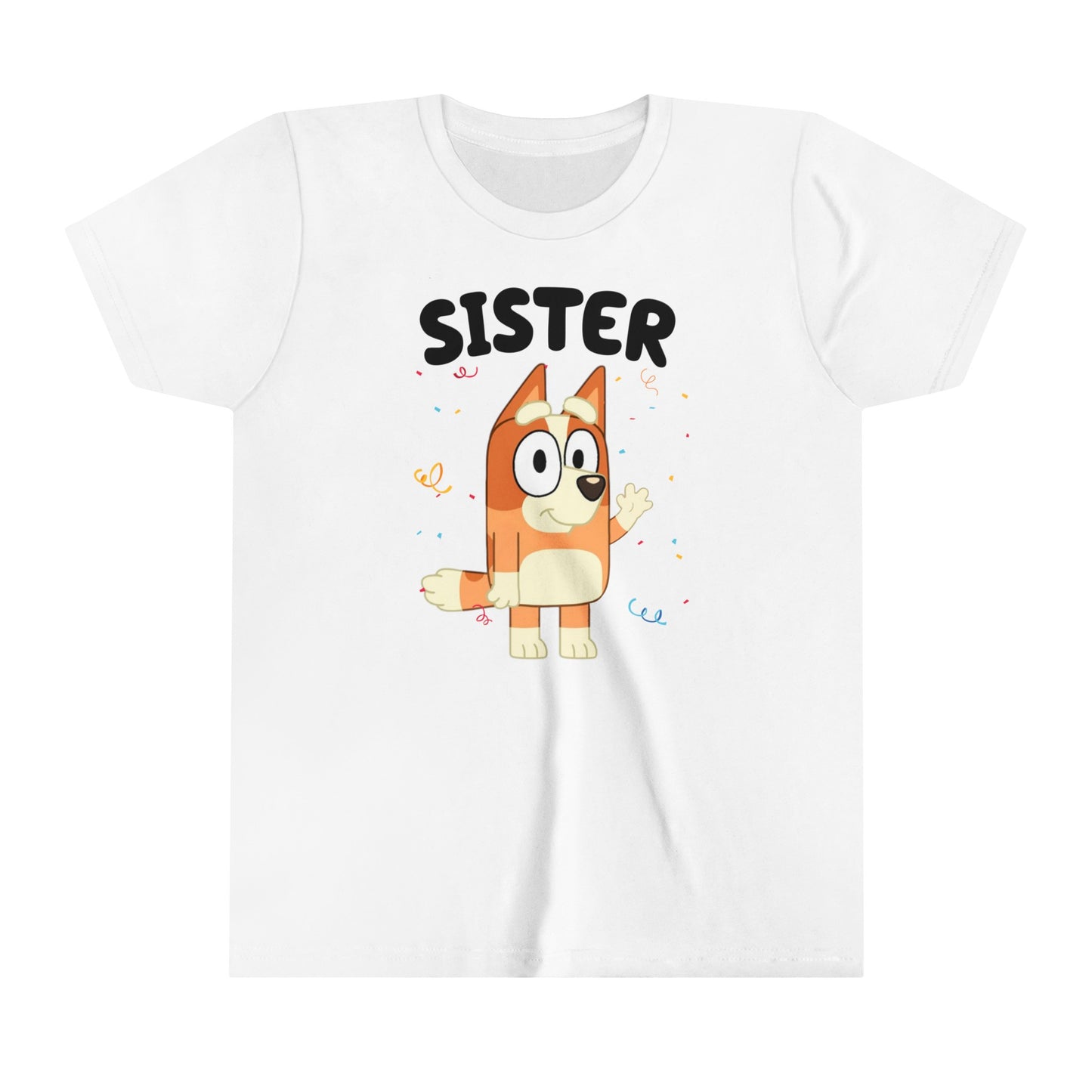 Sister Bluey Birthday youth short sleeve Tshirt