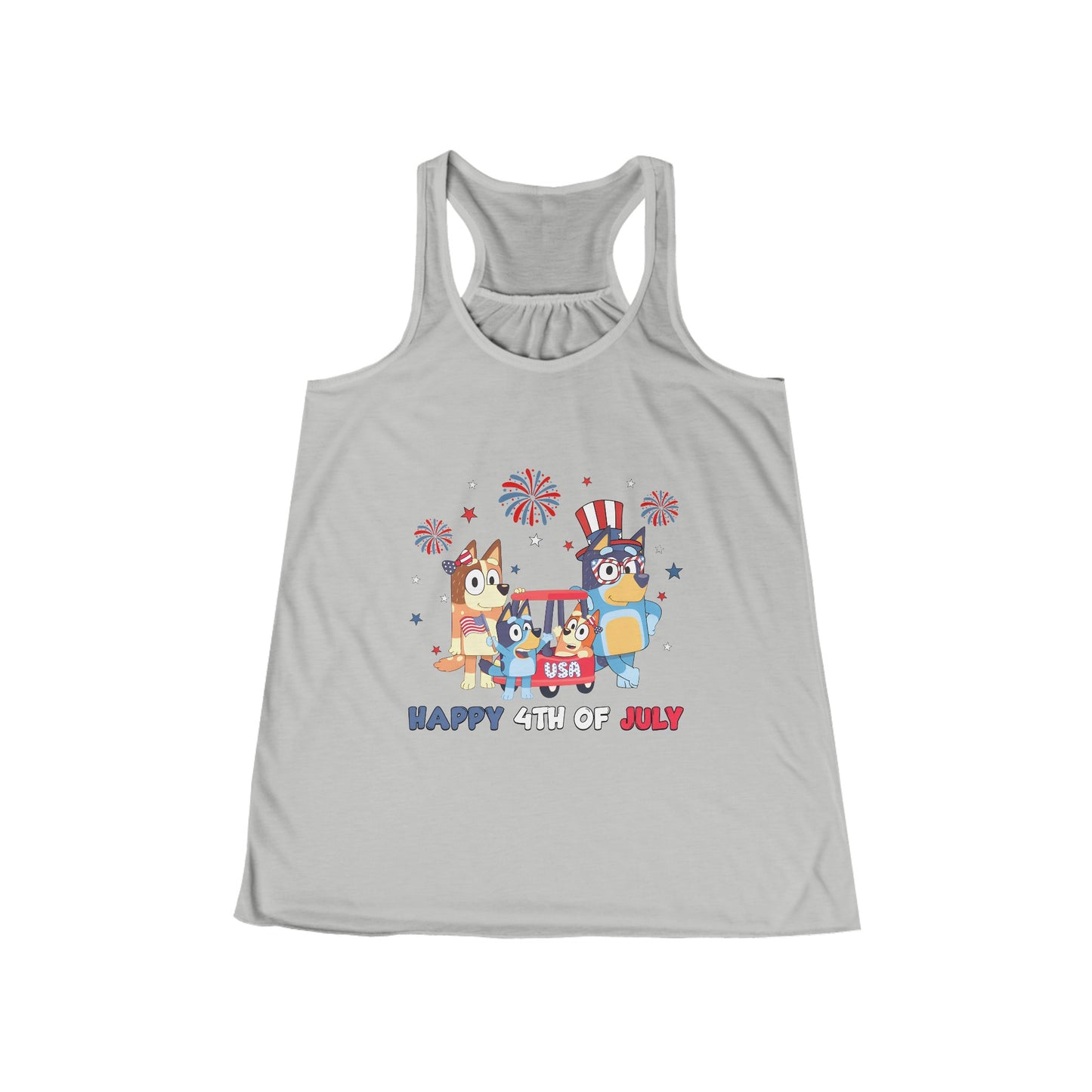 Happy 4th of July Women's Flowy Racerback Tank
