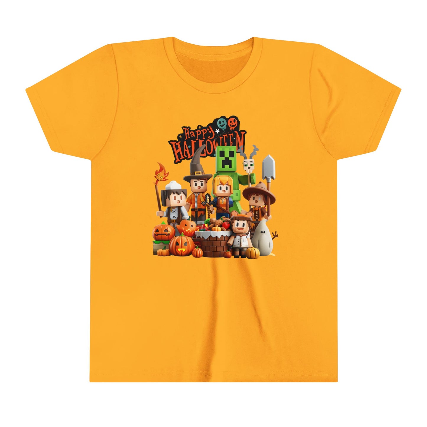 Minecraft Happy Hallowen Youth Short Sleeve Tee