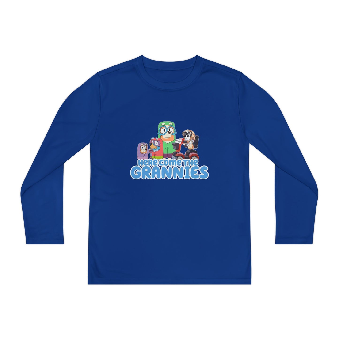 Here comes the grannies Youth Long Sleeve Competitor Tee