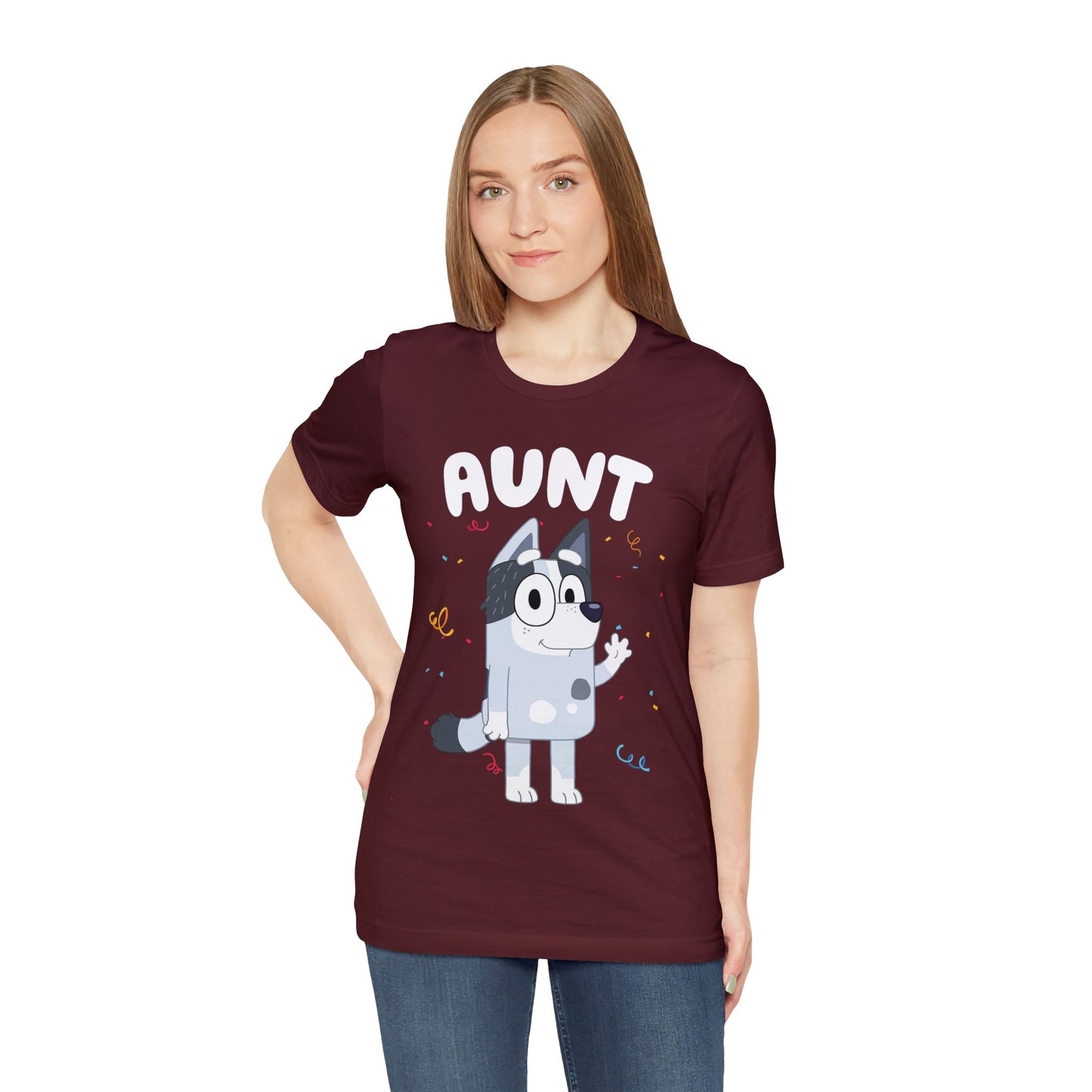 Aunt Bluey Birthday short sleeve Tshirt