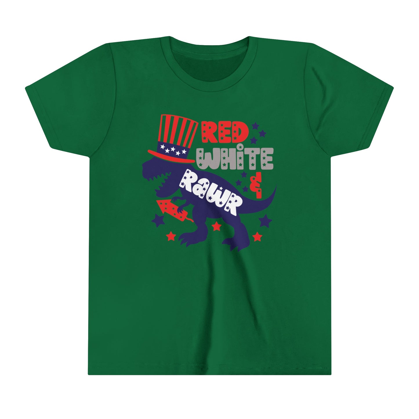 Red White & Rawr Youth Short Sleeve Tee