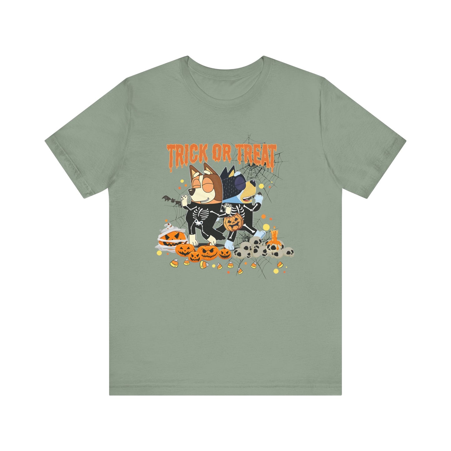 Trick or Treat with Chili and Bandit Jersey Short Sleeve Tee